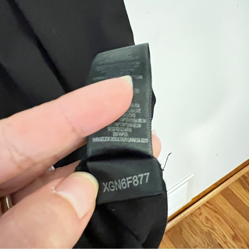 BCBG Black Puff Sleeve Pleated Midi Dress - Picture 13 of 14